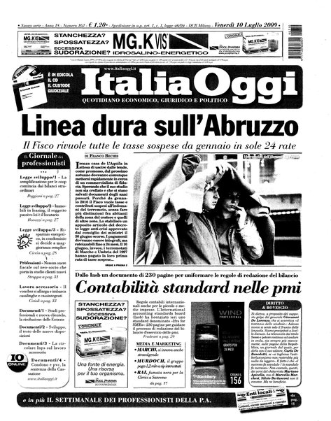 Italia oggi : quotidiano di economia finanza e politica